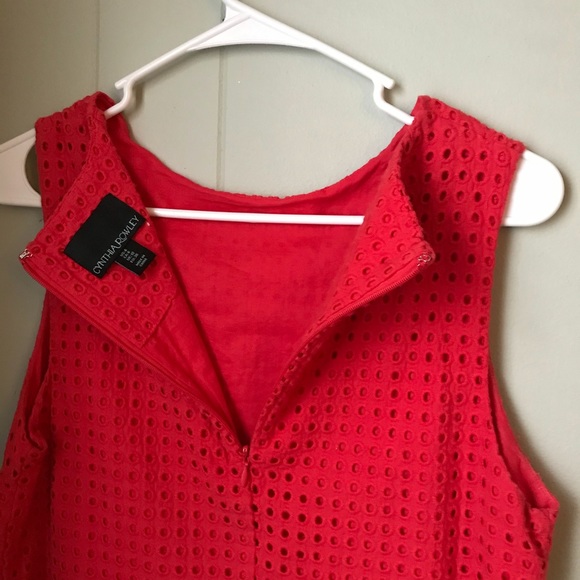 Cynthia Rowley Coral Eyelet Sheath Dress - Picture 5 of 5